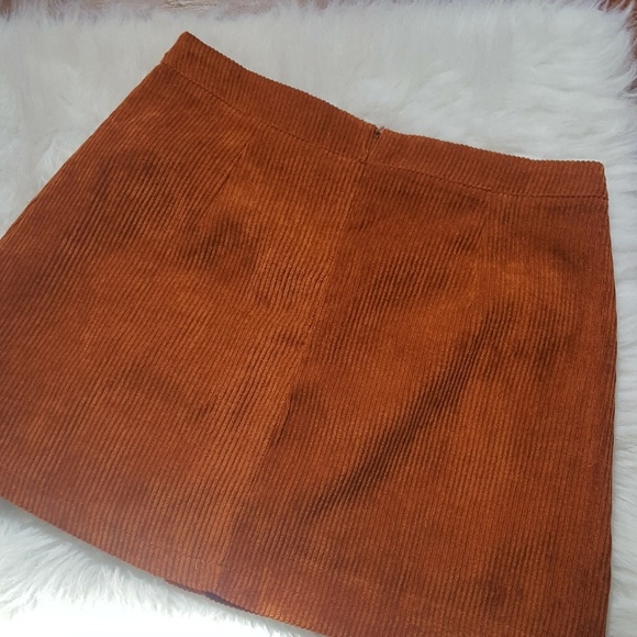 Brown Corduroy Mini Skirt - Picture 7 of 8